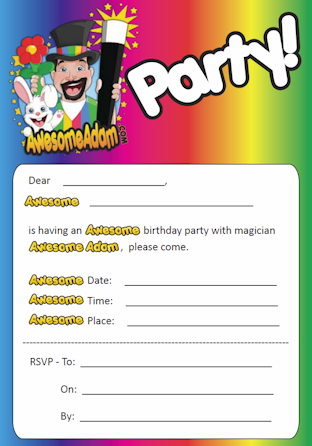 Awesome Adam Party Invite